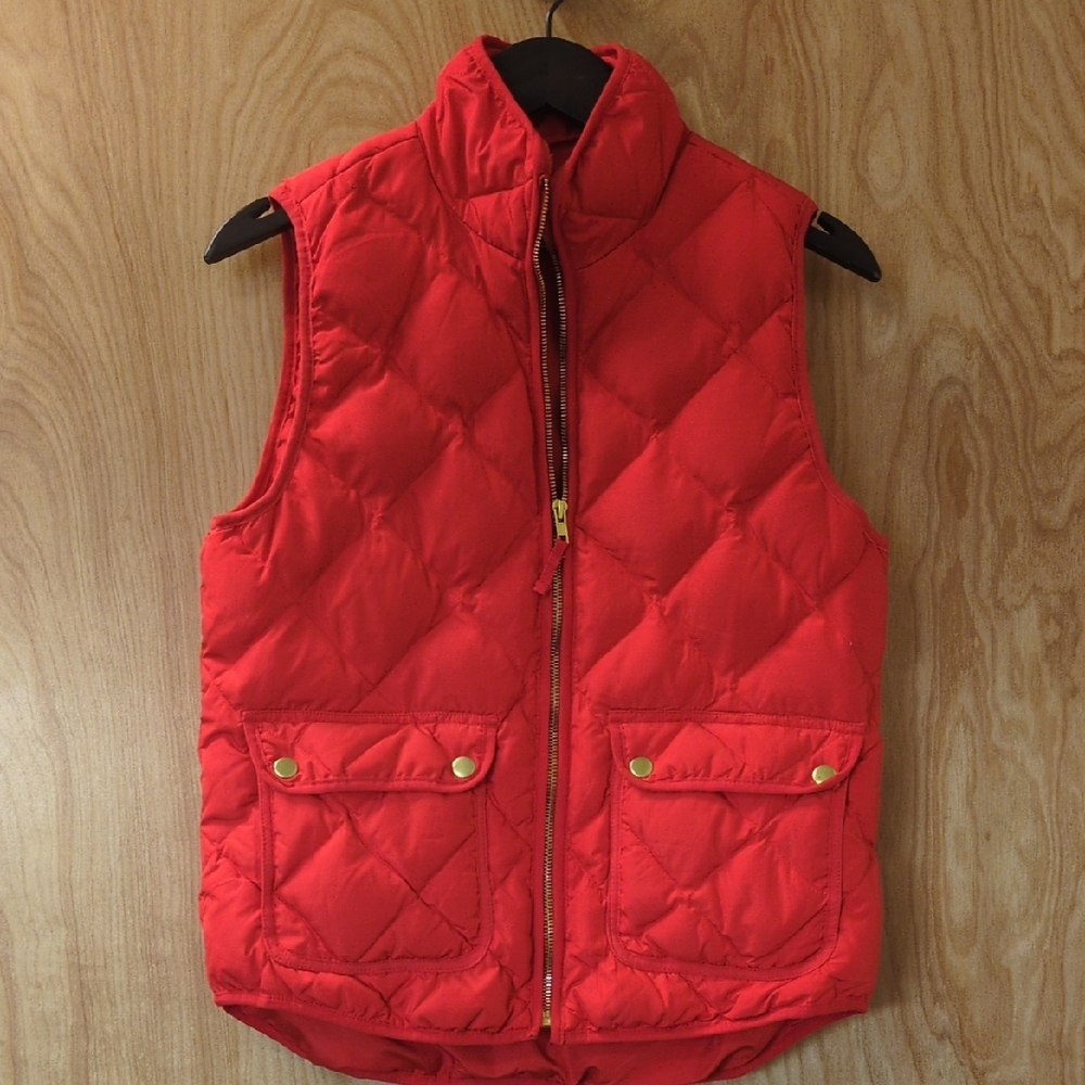 Woolrich Puffy Down Vest Red Poppy Size Small Women's